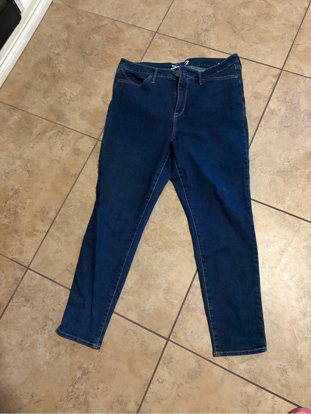 Seven7 Women's Dark Blue Skinny Jeans